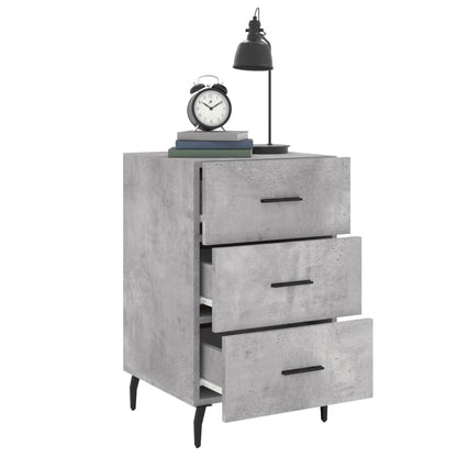 Berkfield Bedside Cabinet Concrete Grey 40x40x66 cm Engineered Wood