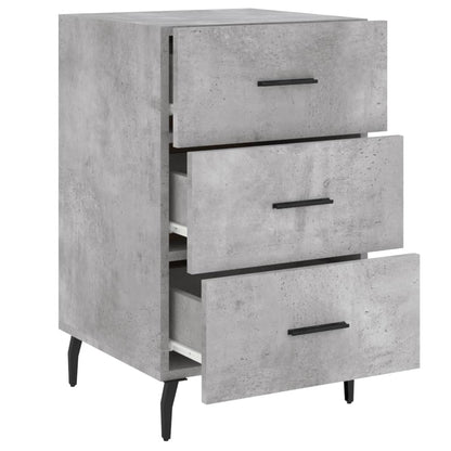Berkfield Bedside Cabinet Concrete Grey 40x40x66 cm Engineered Wood