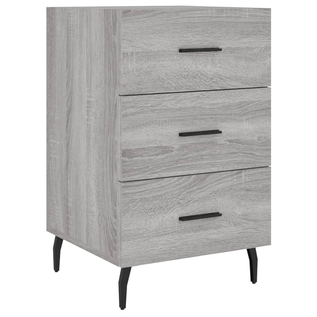 Berkfield Bedside Cabinet Grey Sonoma 40x40x66 cm Engineered Wood
