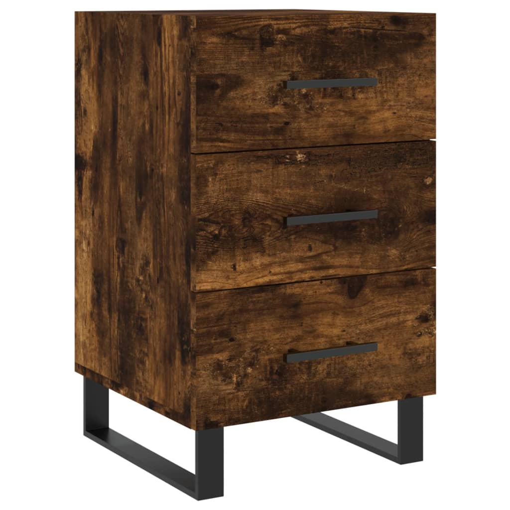 Berkfield Bedside Cabinet Smoked Oak 40x40x66 cm Engineered Wood