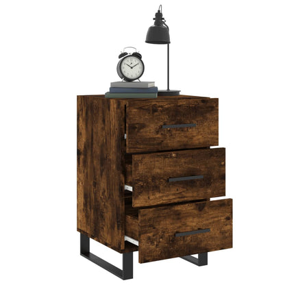 Berkfield Bedside Cabinet Smoked Oak 40x40x66 cm Engineered Wood