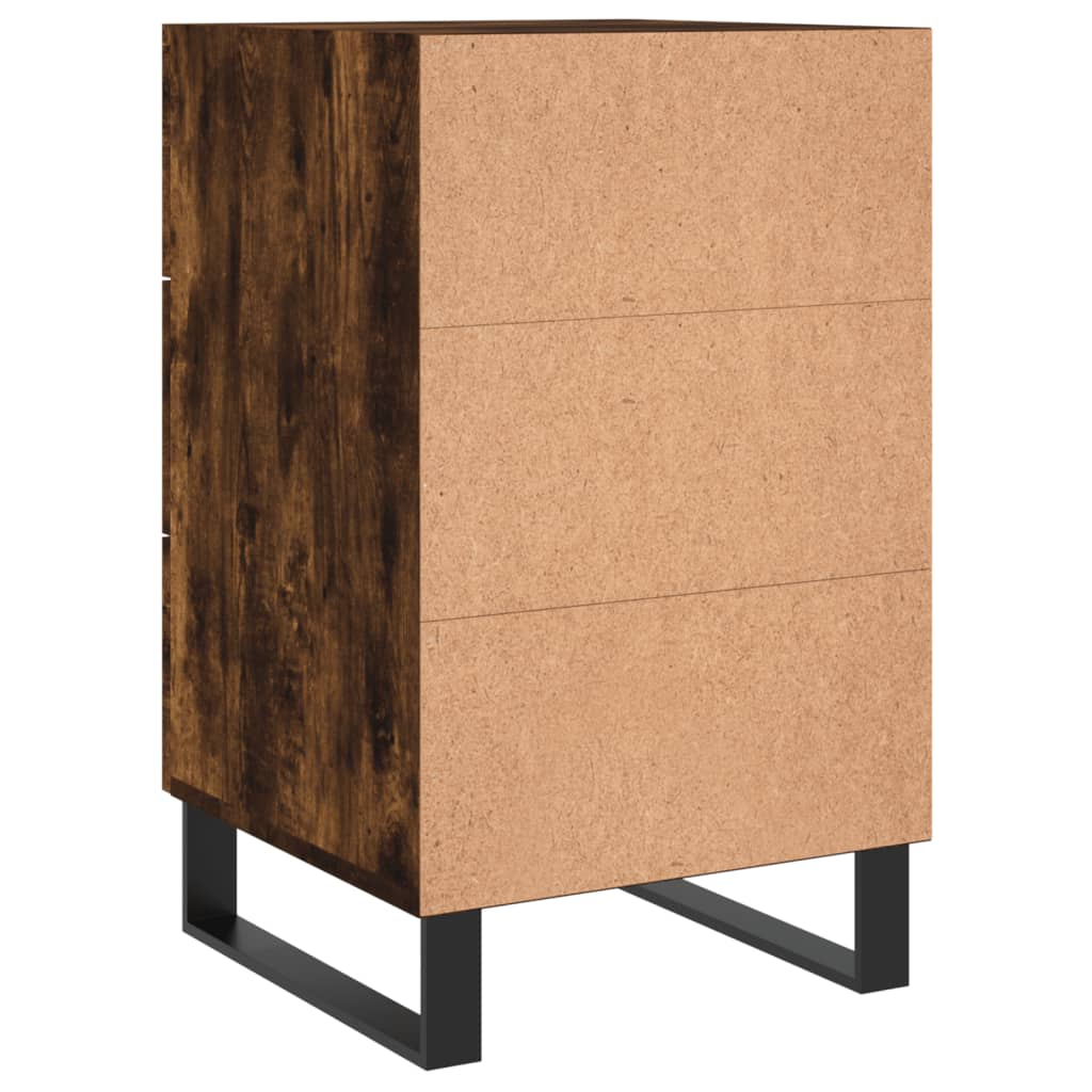 Berkfield Bedside Cabinet Smoked Oak 40x40x66 cm Engineered Wood