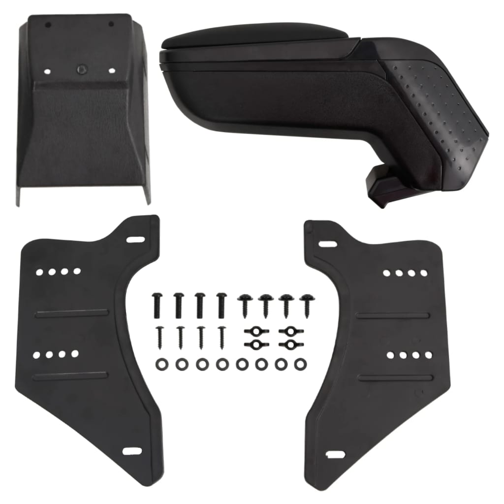 Berkfield Car Armrest Universal Black 13x33x(33-53) cm ABS