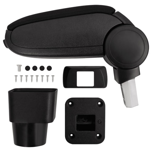 Berkfield Car Armrest Black 13x31x(30.5-48) cm ABS