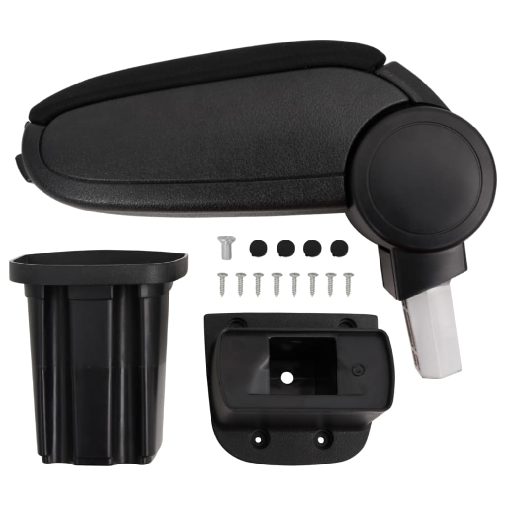 Berkfield Car Armrest Black 12x32x(34-50) cm ABS