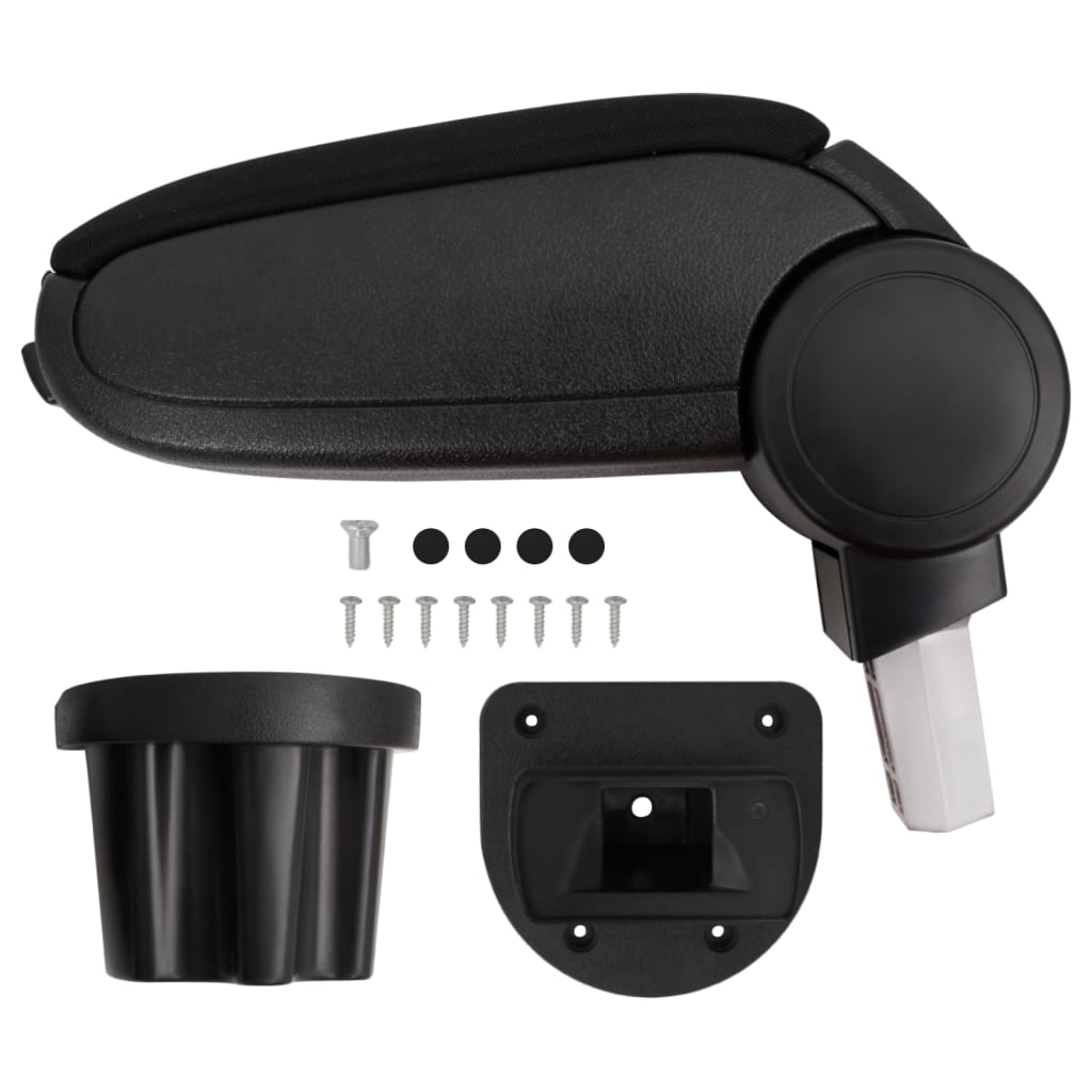 Berkfield Car Armrest Black 13.5x32.5x(31-46.5) cm ABS