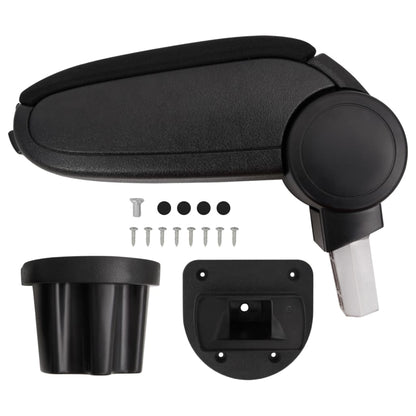 Berkfield Car Armrest Black 13.5x32.5x(31-46.5) cm ABS