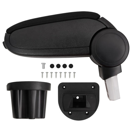 Berkfield Car Armrest Black 13.5x32.5x(31-46.5) cm ABS