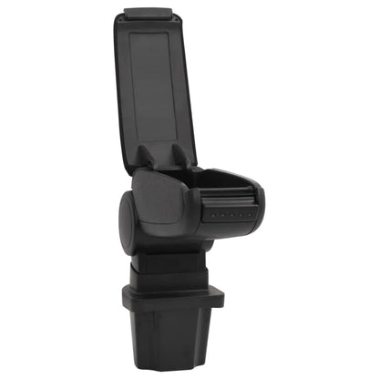 Berkfield Car Armrest Black 13.5x32.5x(31-46.5) cm ABS