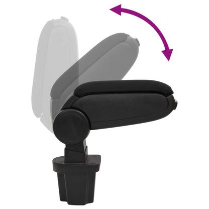 Berkfield Car Armrest Black 13.5x32.5x(31-46.5) cm ABS
