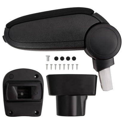 Berkfield Car Armrest Black 12x32x(32-49) cm ABS