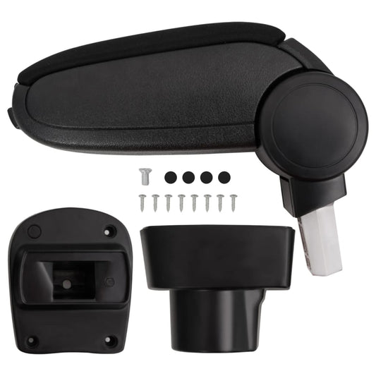 Berkfield Car Armrest Black 12x32x(32-49) cm ABS