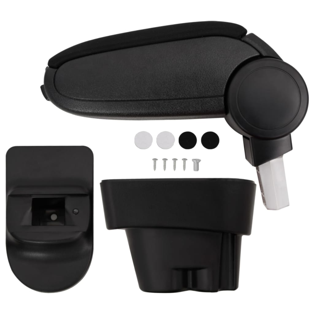 Berkfield Car Armrest Black 12x36x(33.5-48) cm ABS