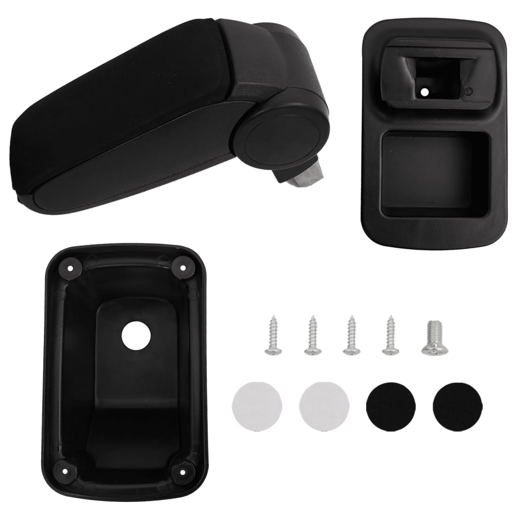 Berkfield Car Armrest Black 14x33x(30-45.5) cm ABS