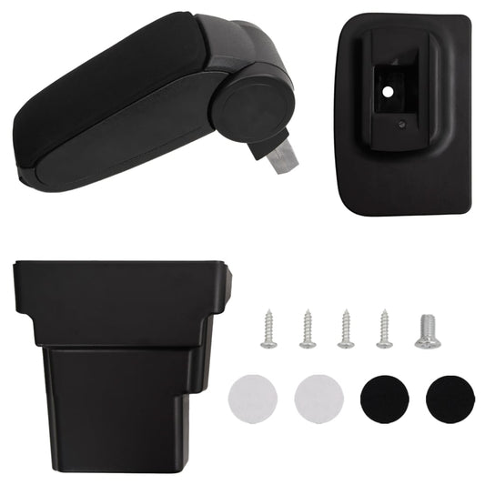 Berkfield Car Armrest Black 17x32x(37-53) cm ABS