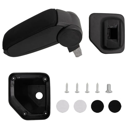 Berkfield Car Armrest Black 15x32x(40-52) cm ABS