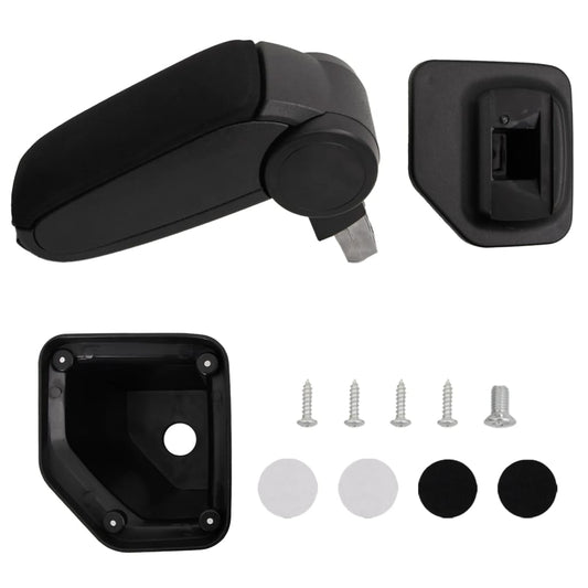 Berkfield Car Armrest Black 15x32x(40-52) cm ABS