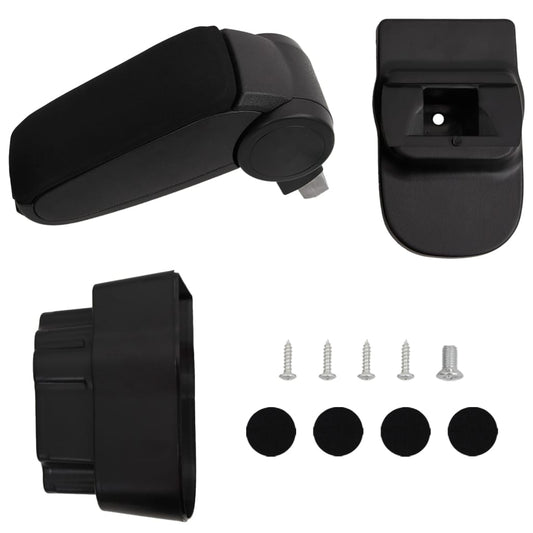 Berkfield Car Armrest Black 12x37x(31-48) cm ABS