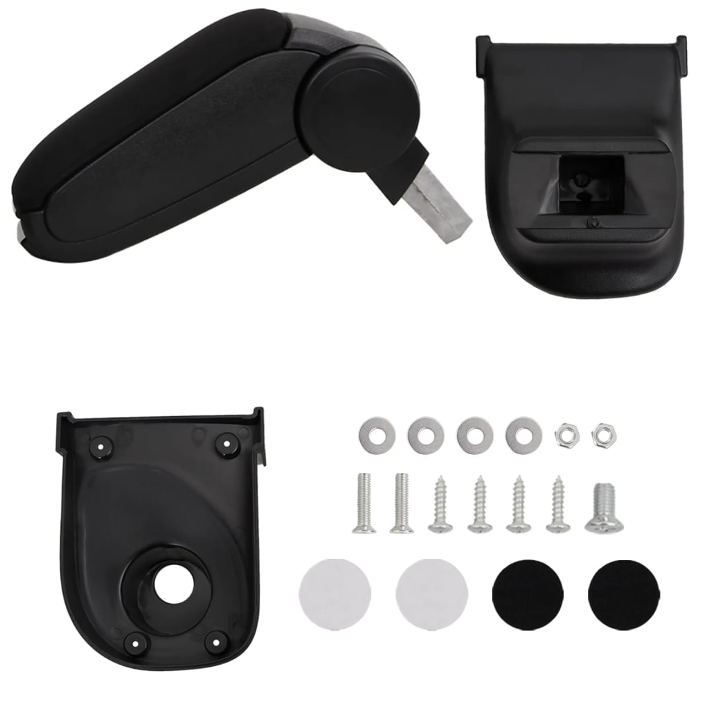 Berkfield Car Armrest Black 15x35x(30-47) cm ABS