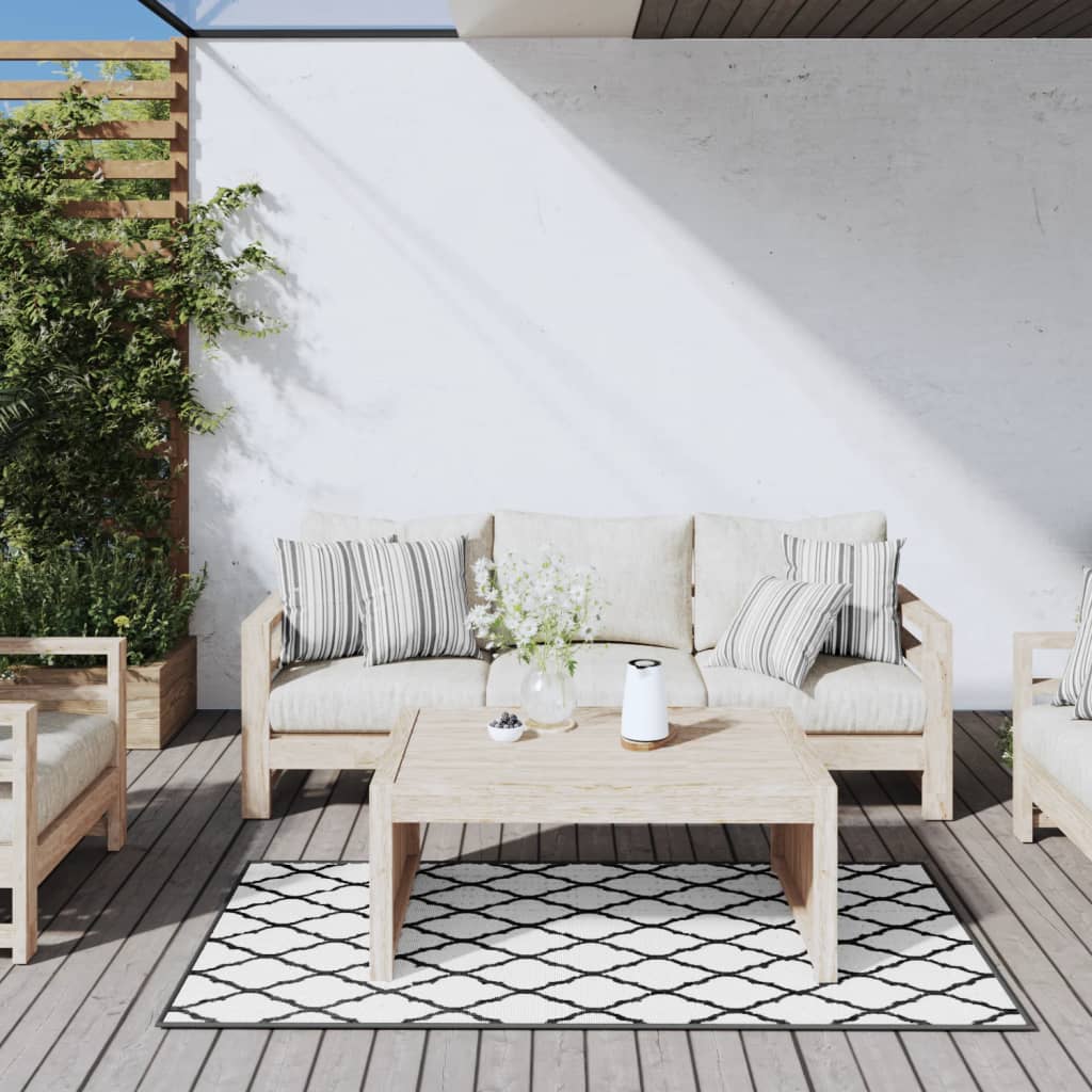 Berkfield Outdoor Rug Grey and White 80x150 cm Reversible Design