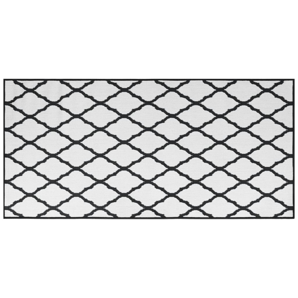 Berkfield Outdoor Rug Grey and White 100x200 cm Reversible Design