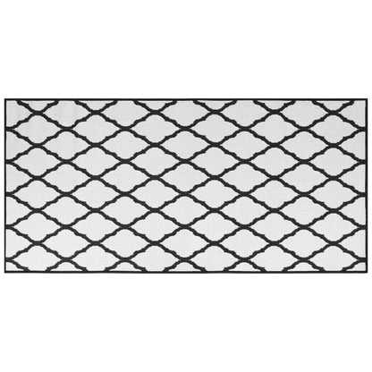Berkfield Outdoor Rug Grey and White 100x200 cm Reversible Design