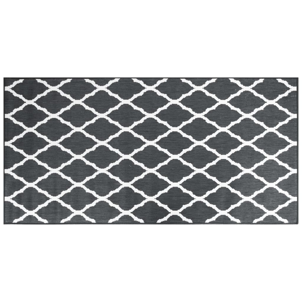 Berkfield Outdoor Rug Grey and White 100x200 cm Reversible Design