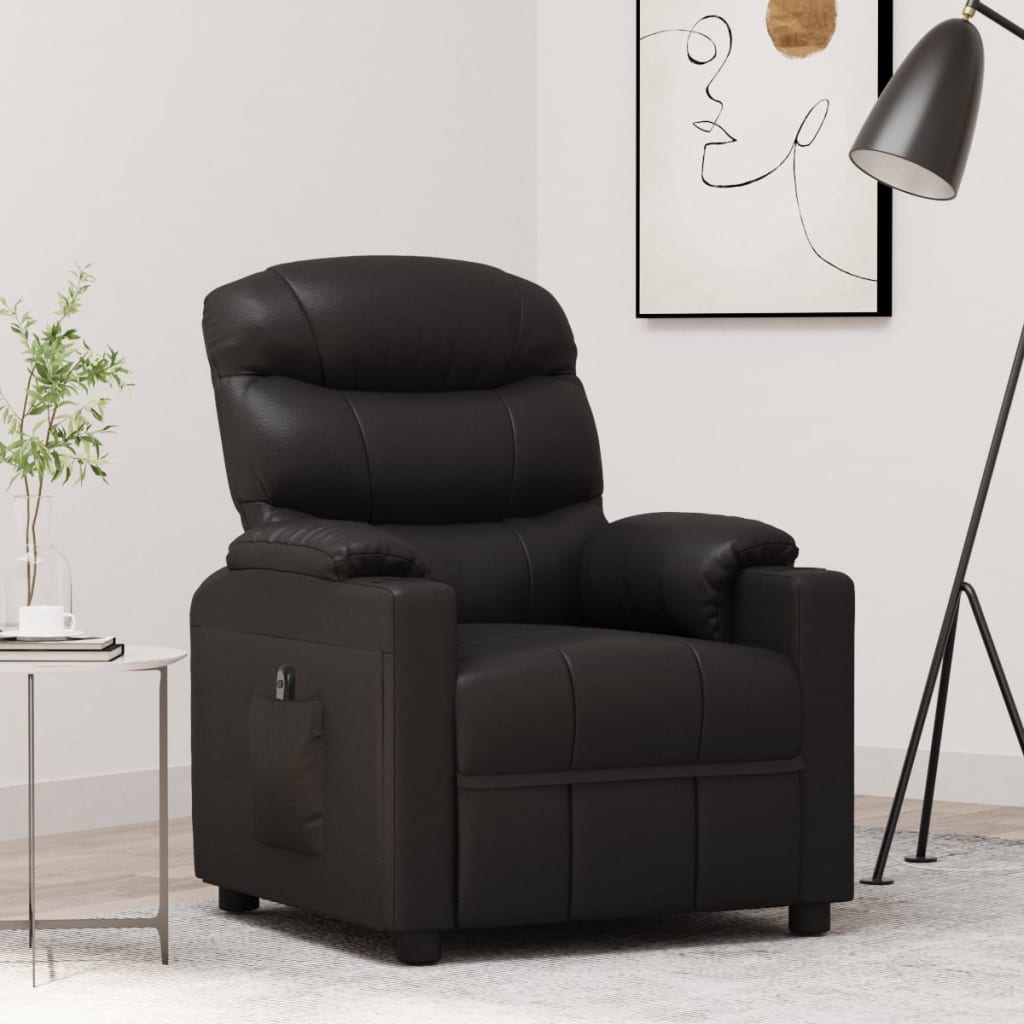Berkfield Stand up Chair Black Faux Leather