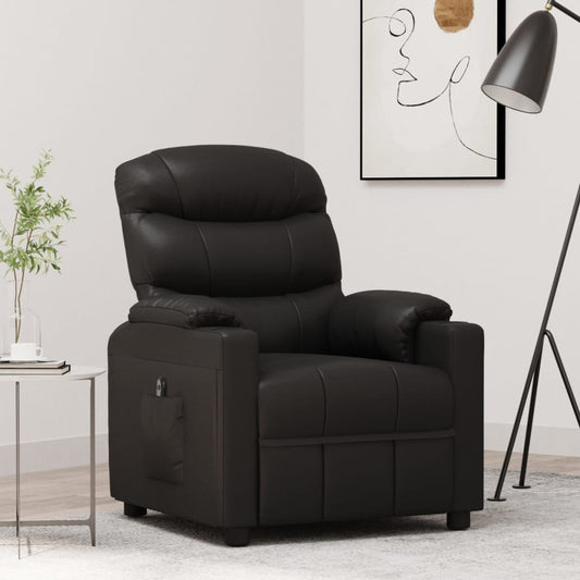 Berkfield Stand up Chair Black Faux Leather