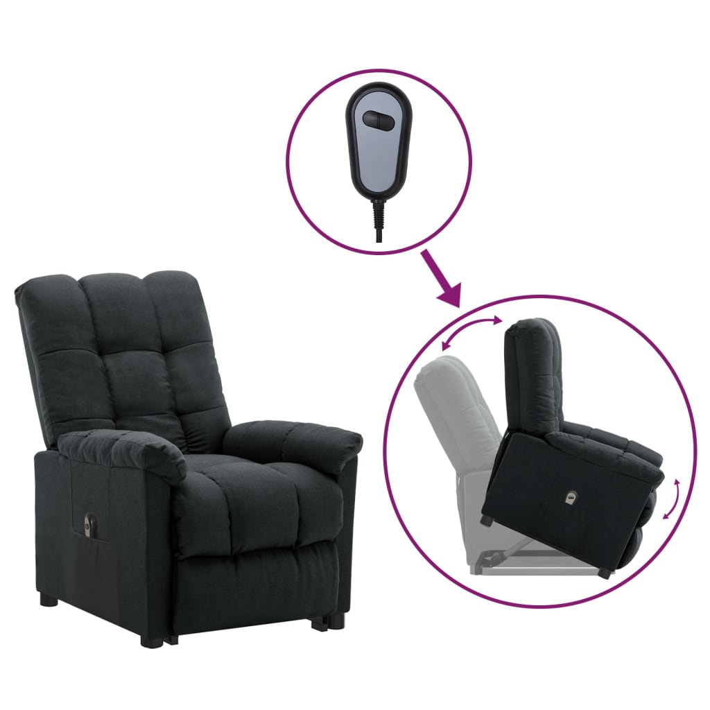 Berkfield Stand up Chair Dark Grey Fabric