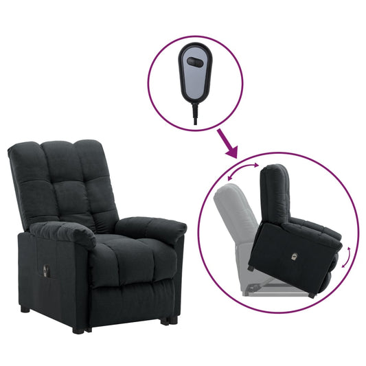 Berkfield Stand up Chair Dark Grey Fabric