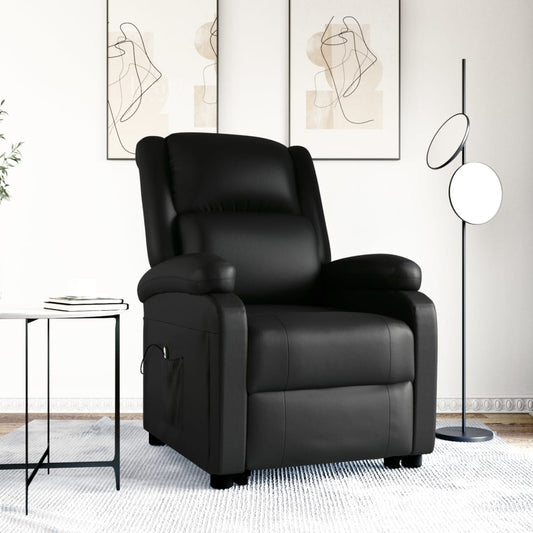 Berkfield Stand up Chair Black Faux Leather