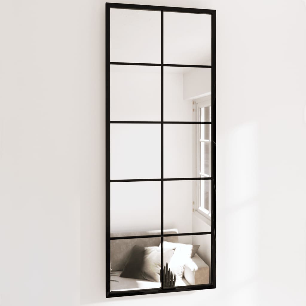 Berkfield Wall Mirrors 2 pcs Black 100x40 cm Metal
