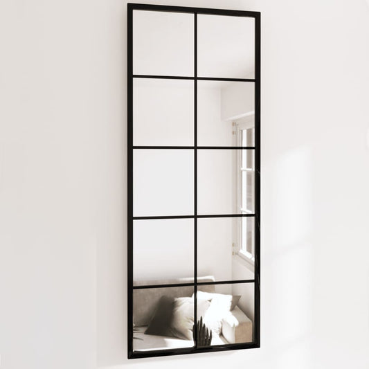 Berkfield Wall Mirrors 2 pcs Black 100x40 cm Metal