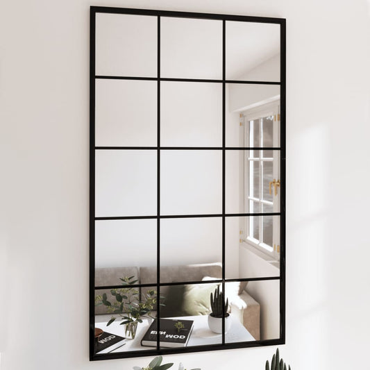 Berkfield Wall Mirrors 3 pcs Black 100x60 cm Metal