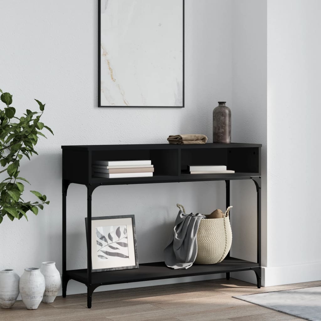 Berkfield Console Table Black 100x30.5x75 cm Engineered Wood
