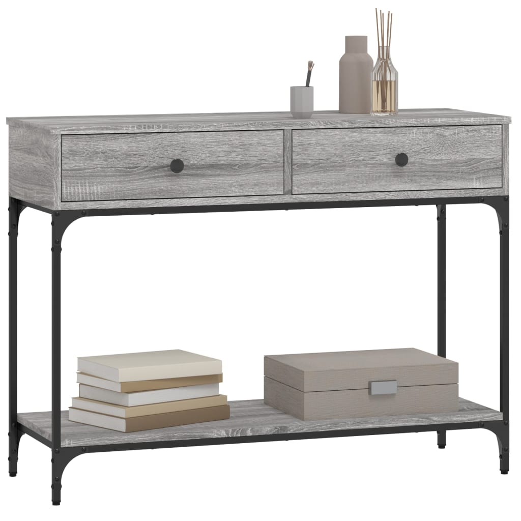 Berkfield Console Table Grey Sonoma 100x34.5x75 cm Engineered Wood