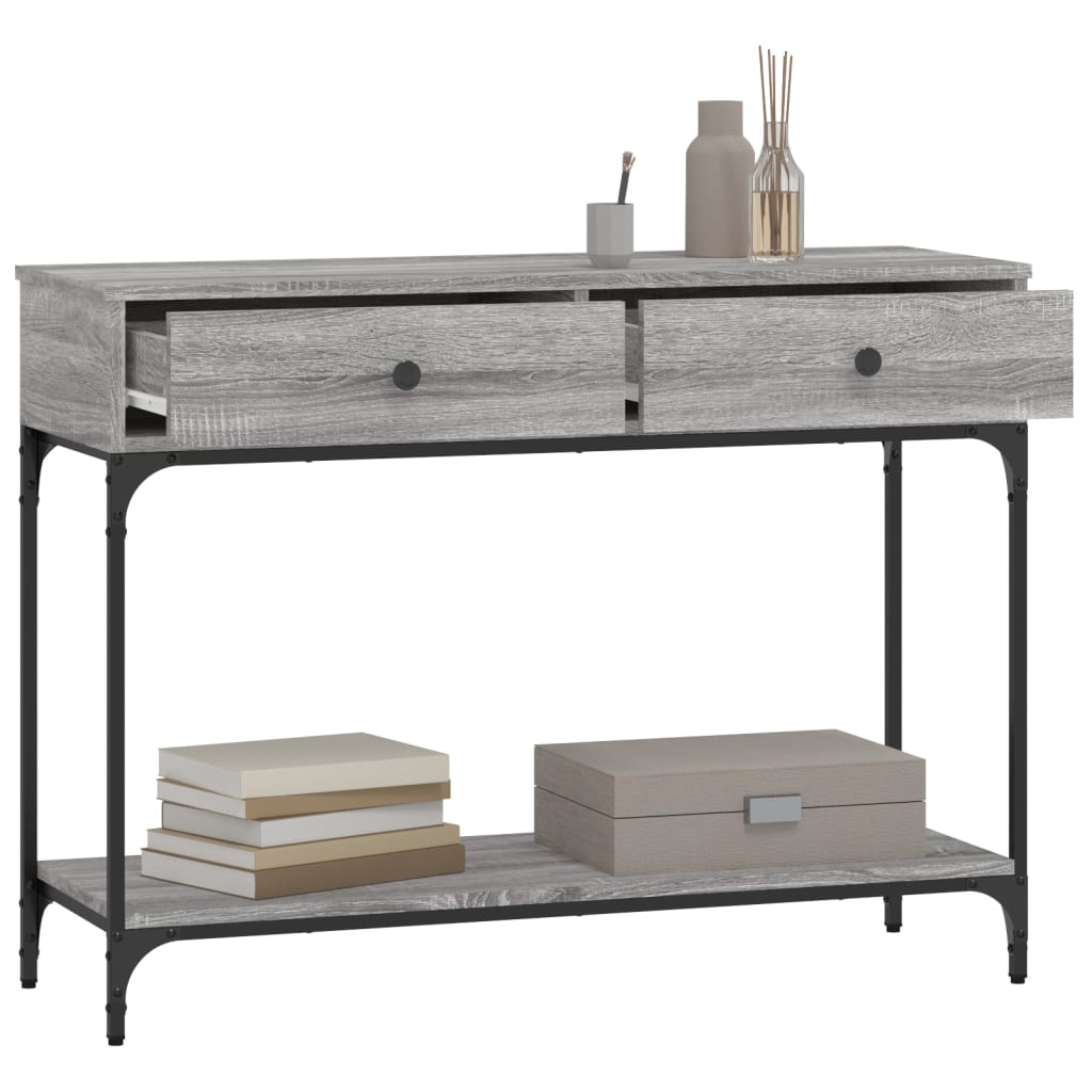Berkfield Console Table Grey Sonoma 100x34.5x75 cm Engineered Wood