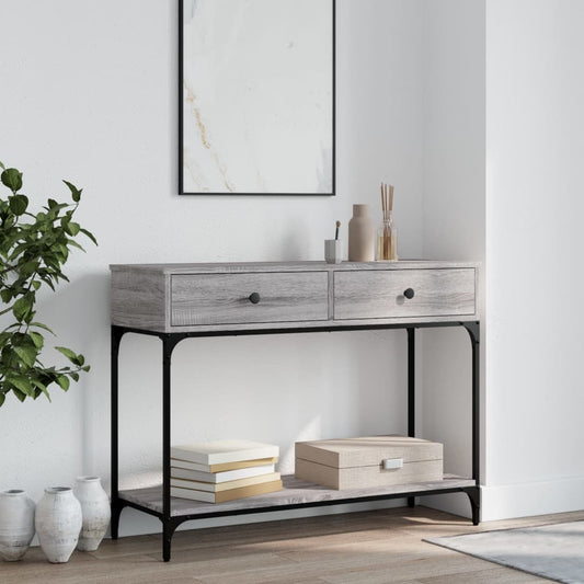 Berkfield Console Table Grey Sonoma 100x34.5x75 cm Engineered Wood