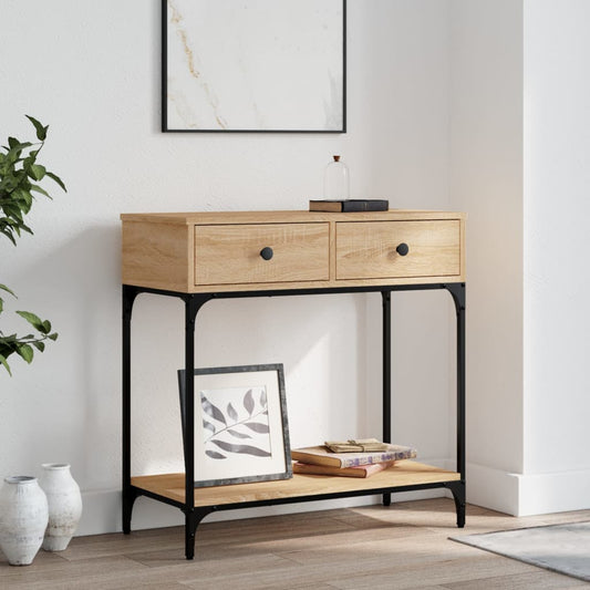 Berkfield Console Table Sonoma Oak 75x34.5x75 cm Engineered Wood