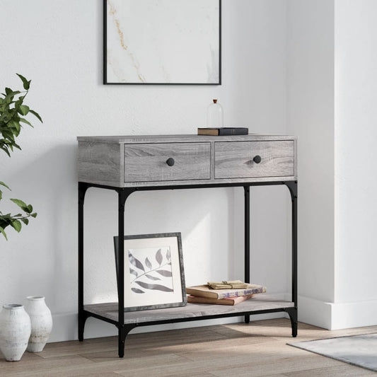 Berkfield Console Table Grey Sonoma 75x34.5x75 cm Engineered Wood