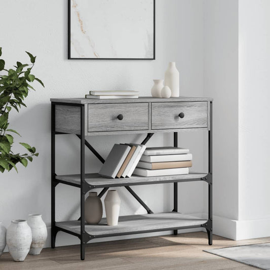 Berkfield Console Table Grey Sonoma 75x34.5x75 cm Engineered Wood
