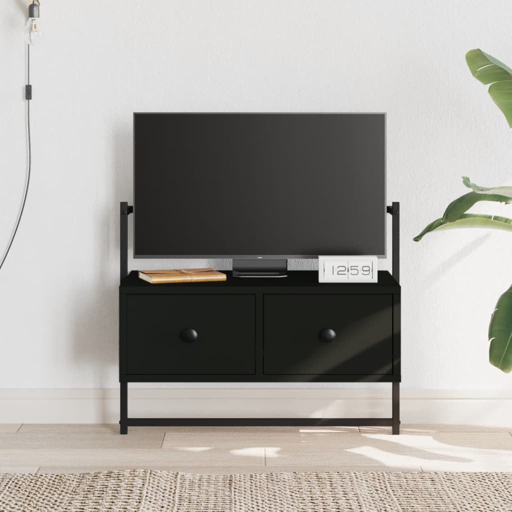 Berkfield TV Cabinet Wall-mounted Black 60.5x30x51 cm Engineered Wood