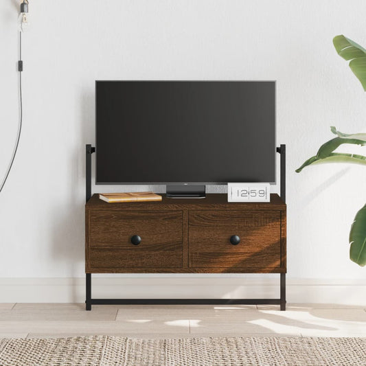 Berkfield TV Cabinet Wall-mounted Brown Oak 60.5x30x51 cm Engineered Wood