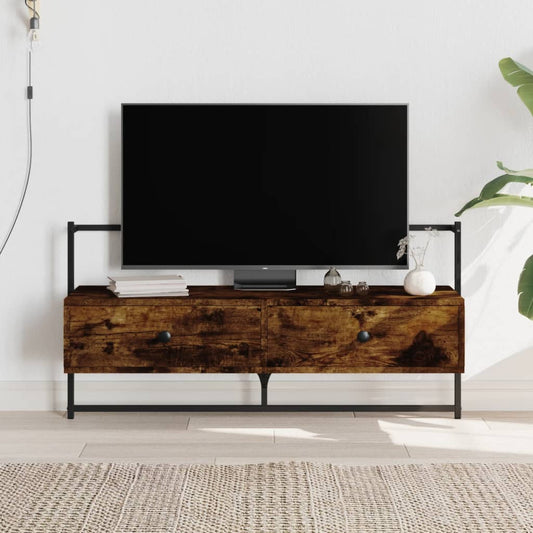 Berkfield TV Cabinet Wall-mounted Smoked Oak 100.5x30x51 cm Engineered Wood