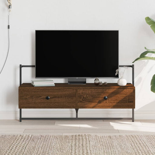 Berkfield TV Cabinet Wall-mounted Brown Oak 100.5x30x51 cm Engineered Wood