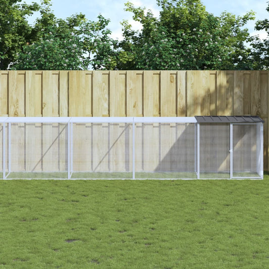 Berkfield Chicken Cage with Roof Anthracite 1003x98x90 cm Galvanised Steel