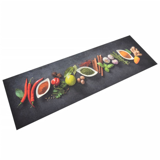 Berkfield Kitchen Rug Washable Spices 60x180 cm Velvet