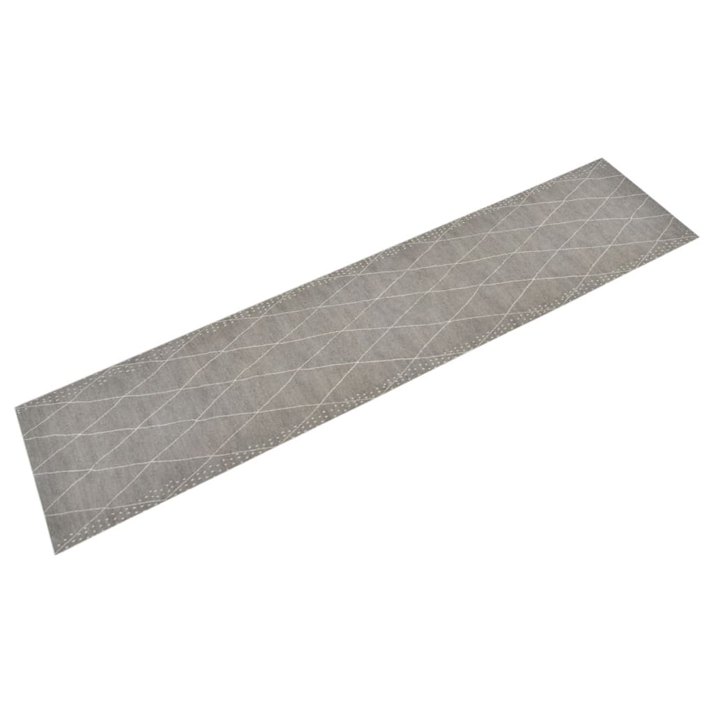 Berkfield Kitchen Rug Washable Rhombus 60x300 cm Velvet