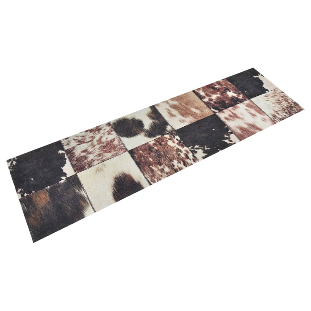 Berkfield Kitchen Rug Washable Animal Skin 45x150 cm Velvet